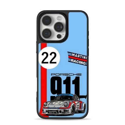 Martini Racing Porsche 911 No22 Car iPhone 16 Pro Max Black Case