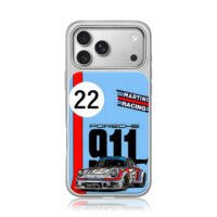 Martini Racing Porsche 911 No22 Car iPhone 17 Pro Max Electroplated Silver Case1