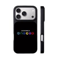 Marvel Avengers Assemble hero icons iPhone 17 Pro Max Black Case