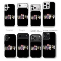 Marvel Avengers heroes iconic props Chris Brown Phone Case Black Electroplated Silver For Iphone 11 To 17