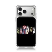 Marvel Avengers heroes iconic props iPhone 17 Pro Max Electroplated Silver Case1