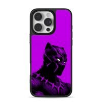 Marvel Black Panther purple artwork iPhone 16 Pro Max Black Case