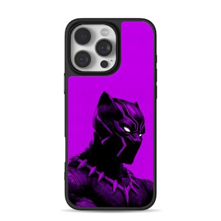 Marvel Black Panther purple artwork iPhone 16 Pro Max Black Case