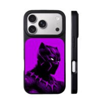 Marvel Black Panther purple artwork iPhone 17 Pro Max Black Case