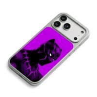 Marvel Black Panther purple artwork iPhone 17 Pro Max Electroplated Silver Case2