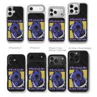 Marvel comic Black Panther art Chris Brown Phone Case Black Electroplated Silver For Iphone 11 To 17
