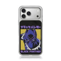 Marvel comic Black Panther art iPhone 17 Pro Max Electroplated Silver Case1