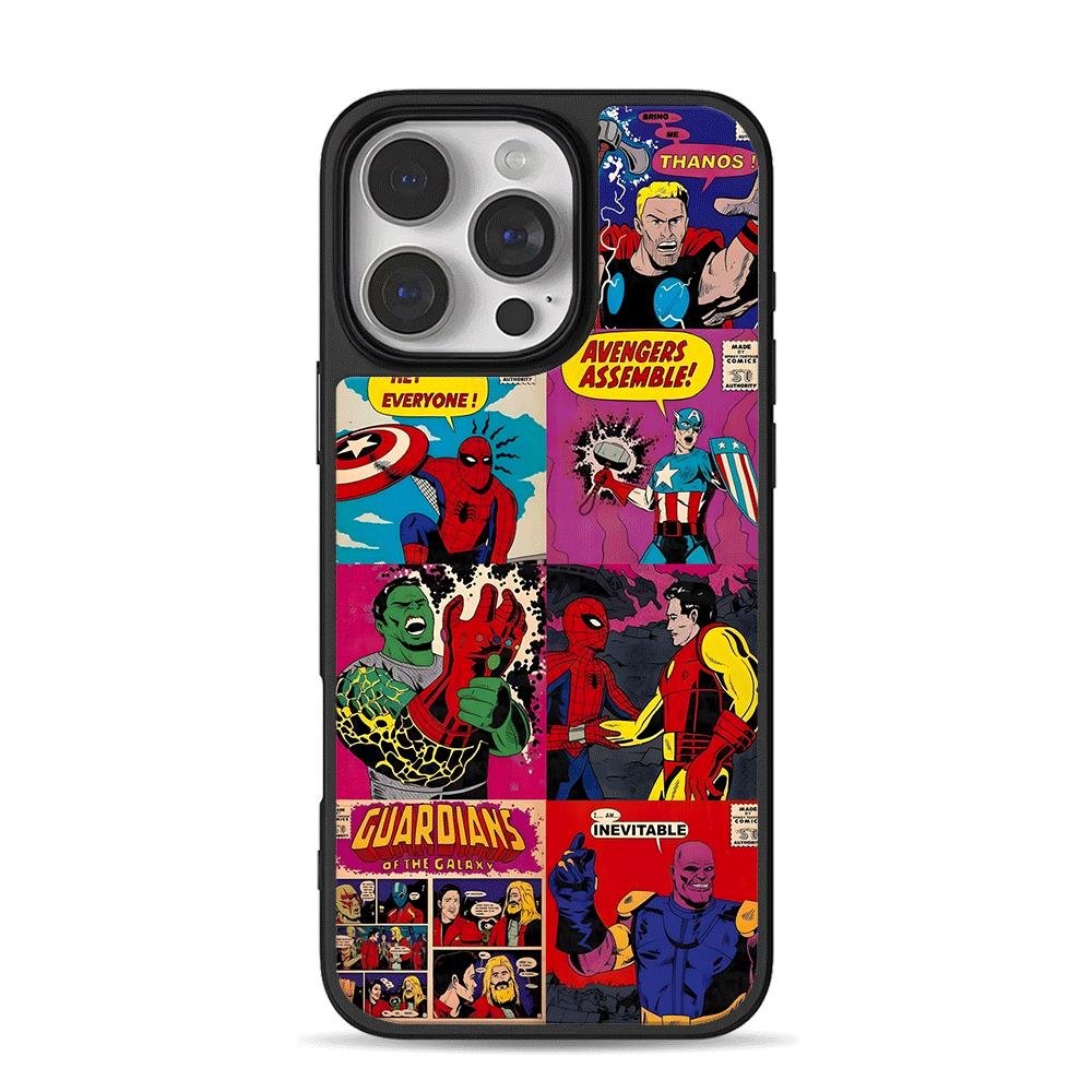 Marvel comic panel Avengers Thanos iPhone 16 Pro Max Black Case Marvel comic panel Avengers Thanos iPhone 16 Pro Max Black Case