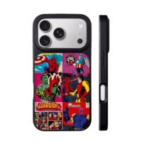 Marvel comic panel Avengers Thanos iPhone 17 Pro Max Black Case