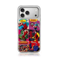 Marvel comic panel Avengers Thanos iPhone 17 Pro Max Electroplated Silver Case1