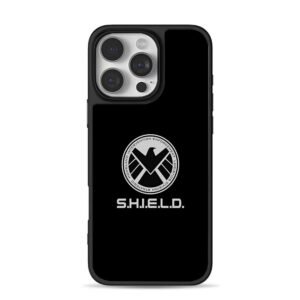 Marvel SHIELD eagle circular logo iPhone 16 Pro Max Black Case