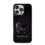 Marvel SHIELD eagle logo dark badge iPhone 16 Pro Max Black Case