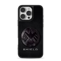 Marvel SHIELD eagle logo dark badge iPhone 16 Pro Max Black Case