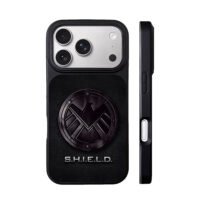 Marvel SHIELD eagle logo dark badge iPhone 17 Pro Max Black Case
