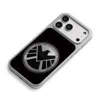 Marvel SHIELD silver eagle logo iPhone 17 Pro Max Electroplated Silver Case2