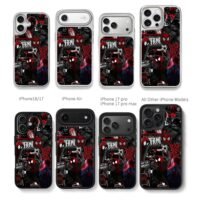 Marvel Spider-Man Miles collage Chris Brown Phone Case Black Electroplated Silver For Iphone 11 To 17