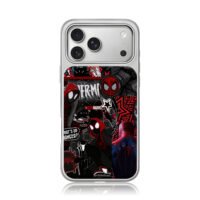 Marvel Spider-Man Miles collage iPhone 17 Pro Max Electroplated Silver Case1
