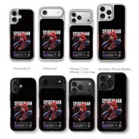 Marvel Spiderman streetwear graphic Chris Brown Phone Case Black Electroplated Silver For Iphone 11 To 17