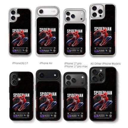 Marvel Spiderman streetwear graphic Chris Brown Phone Case Black Electroplated Silver For Iphone 11 To 17
