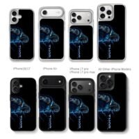 Marvel Thor blue lightning Thor art Chris Brown Phone Case Black Electroplated Silver For Iphone 11 To 17