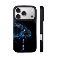 Marvel Thor blue lightning Thor art iPhone 17 Pro Max Black Case