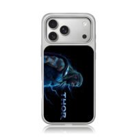 Marvel Thor blue lightning Thor art iPhone 17 Pro Max Electroplated Silver Case1