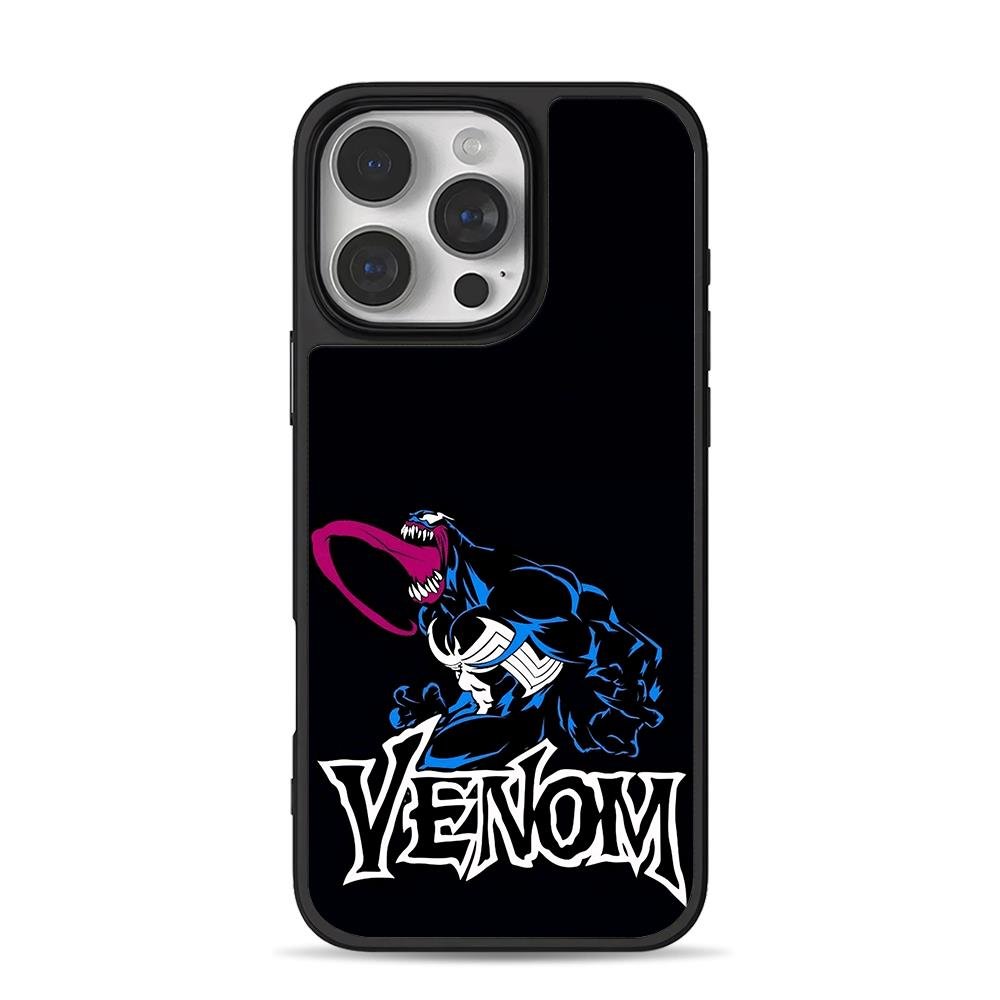 Marvel Venom villain art with text iPhone 16 Pro Max Black Case Marvel Venom villain art with text iPhone 16 Pro Max Black Case