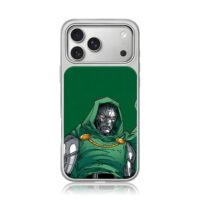 MarvelDoctorDoomGreenCloak iPhone 17 Pro Max Electroplated Silver Case1