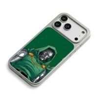 MarvelDoctorDoomGreenCloak iPhone 17 Pro Max Electroplated Silver Case2