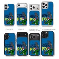 Masked Rider RX cartoon hero Chris Brown Phone Case Black Electroplated Silver For Iphone 11 To 17