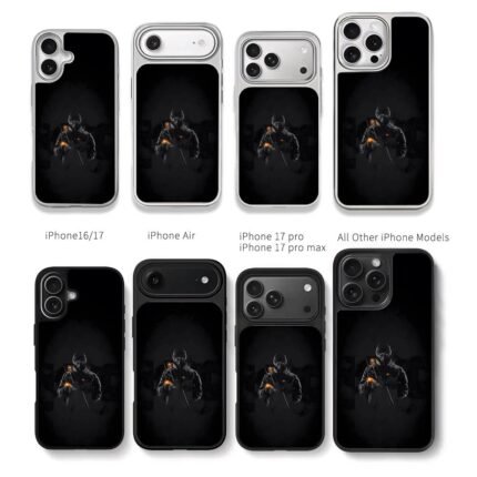 Masked tactical soldier firing gun Chris Brown Phone Case Black Electroplated Silver For Iphone 11 To 17
