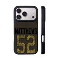 Matthews 52 camo jersey print iPhone 17 Pro Max Black Case