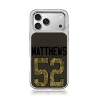Matthews 52 camo jersey print iPhone 17 Pro Max Electroplated Silver Case1