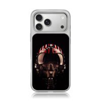 Maverick Top Gun striped helmet iPhone 17 Pro Max Electroplated Silver Case1