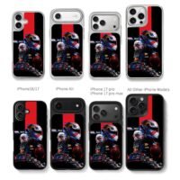 Max Red Bull F1 race cars helmets Chris Brown Phone Case Black Electroplated Silver For Iphone 11 To 17