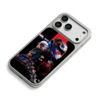 Max Red Bull F1 race cars helmets iPhone 17 Pro Max Electroplated Silver Case2