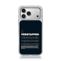 Max Verstappen 1 F1 text print iPhone 17 Pro Max Electroplated Silver Case1