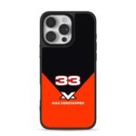Max Verstappen 33 black orange art Phone Case for iPhone 11-17 & Samsung Galaxy S24-S26