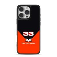 Max Verstappen 33 black orange art Phone Case for iPhone 11-17 & Samsung Galaxy S24-S26