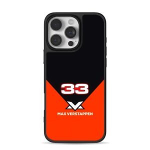 Max Verstappen 33 black orange art Phone Case for iPhone 11-17 & Samsung Galaxy S24-S26