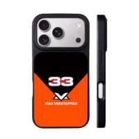Max Verstappen 33 F1 orange black iPhone 17 Pro Max Black Case