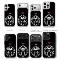 Max Verstappen 33 white lion logo Chris Brown Phone Case Black Electroplated Silver For Iphone 11 To 17