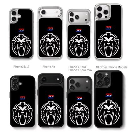 Max Verstappen 33 white lion logo Chris Brown Phone Case Black Electroplated Silver For Iphone 11 To 17