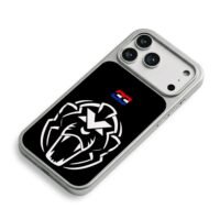 Max Verstappen 33 white lion logo iPhone 17 Pro Max Electroplated Silver Case2