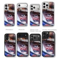 Max Verstappen eye with mad text Chris Brown Phone Case Black Electroplated Silver For Iphone 11 To 17
