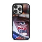 Max Verstappen eye with mad text iPhone 16 Pro Max Black Case