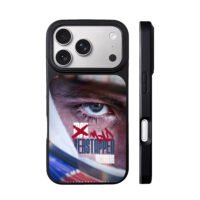 Max Verstappen eye with mad text iPhone 17 Pro Max Black Case