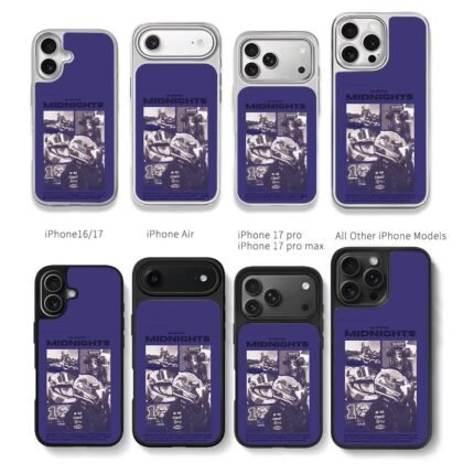 Max Verstappen F1 Midnights collage Chris Brown Phone Case Black Electroplated Silver For Iphone 11 To 17