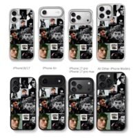 Max Verstappen F1 Red Bull collage Chris Brown Phone Case Black Electroplated Silver For Iphone 11 To 17