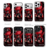 Max Verstappen F1 Red Bull collage Chris Brown Phone Case Black Electroplated Silver For Iphone 11 To 17